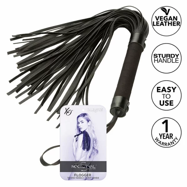 CalExotics Nocturnal Flogger czarny - wytrzymaÅ‚y model skorzany
