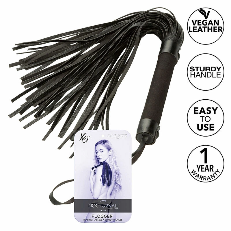 CalExotics Nocturnal Flogger czarny - wytrzymały model skorzany - Anelma CalExotics Nocturnal Flogger czarny - wytrzymały model skorzany