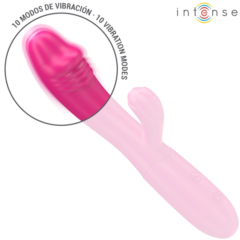Intense Ivy wibrator elastyczny silikonowy 10 trybow rożowy