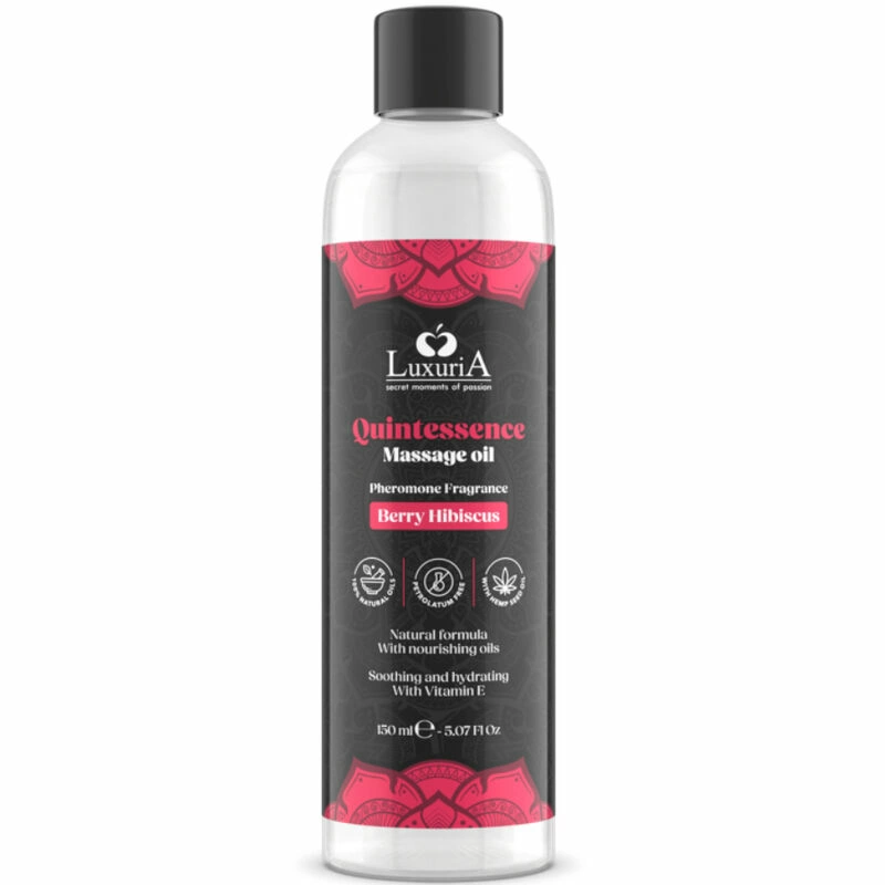 Intimateline Luxuria Massage Oil Berry 150ml - Nourishing Hemp Formula
