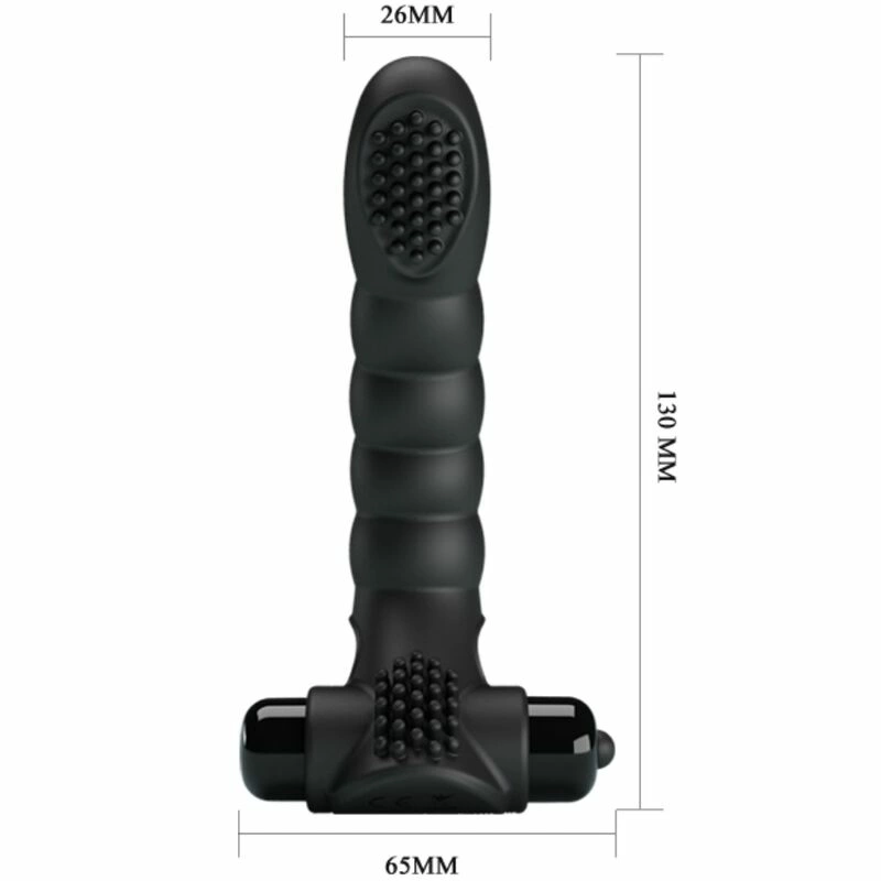 Pretty Love Alexander Black Finger Device 10 Modes Silicone