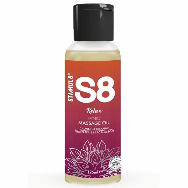 S8 Relax Green Tea Massage Oil 125 ml - Nourishing Body Care Formula