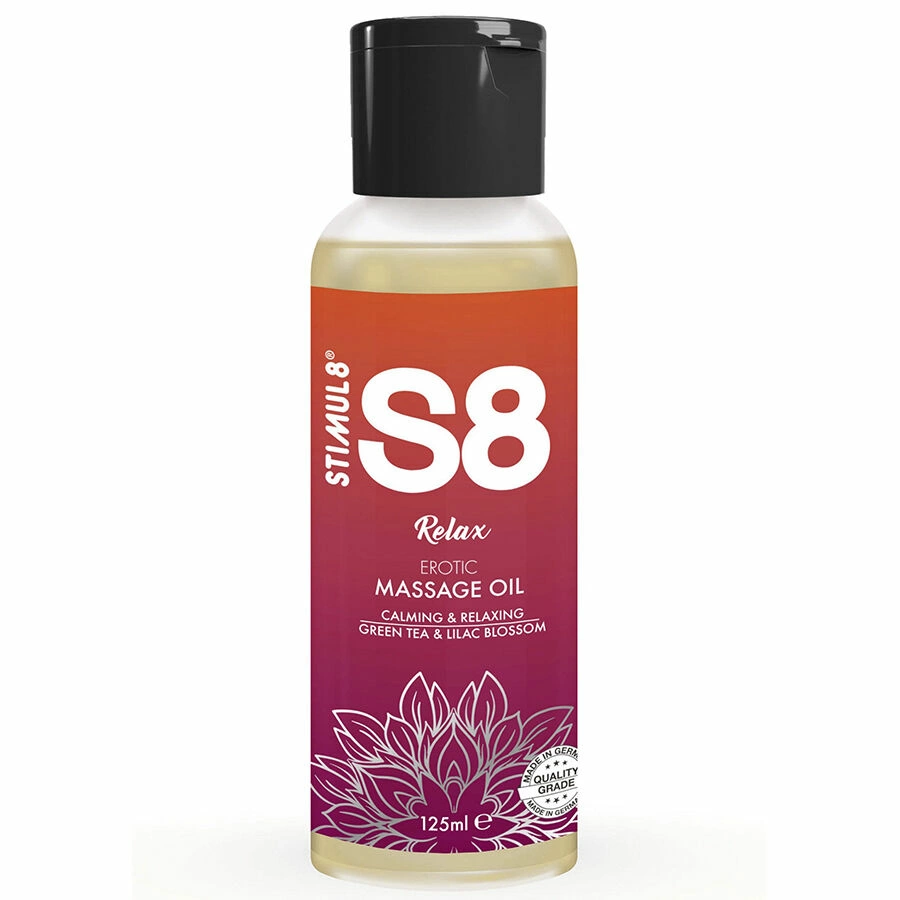 S8 Relax Green Tea Massage Oil 125 ml - Nourishing Body Care Formula