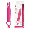 Pretty Love Delia Silicone Bunny Vibrator with Ergonomic Ring Grip - Anelma Pretty Love Delia silikonowy masażer intymny z uchwytem i 10 - vibraattori