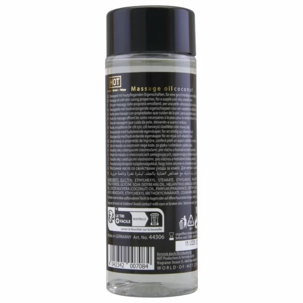 HOT Olejek do masaÅ¼u kokosowy 100 ml z witaminÄ… E - pielÄ™gnacja skory