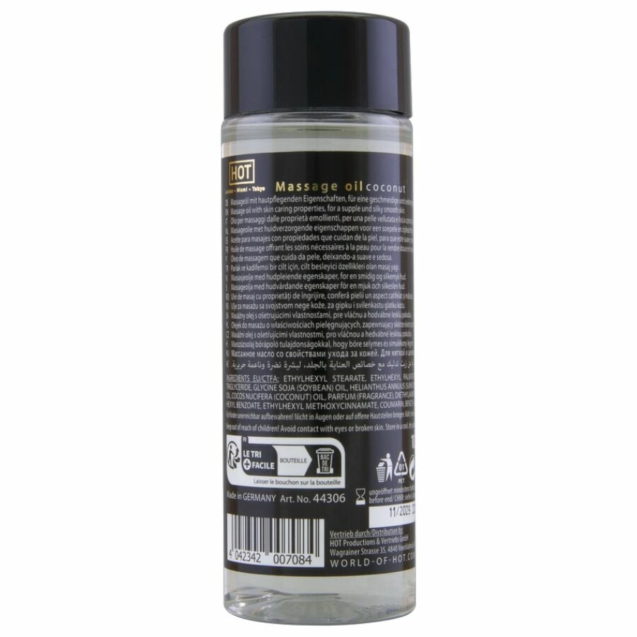 HOT Olejek do masaÅ¼u kokosowy 100 ml z witaminÄ… E - pielÄ™gnacja skory
