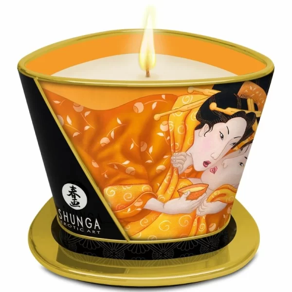 SHUNGA Åšwieca do masaÅ¼u Mango 170 ml - aromatyczny olejek do masaÅ¼u