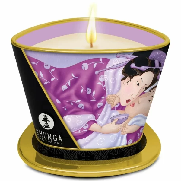 SHUNGA Åšwieca do masaÅ¼u Lawenda 170 ml - relaksujÄ…cy olejek
