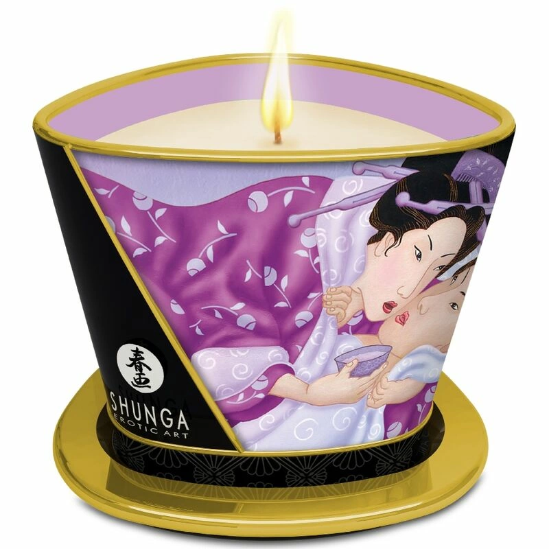 SHUNGA Åšwieca do masaÅ¼u Lawenda 170 ml - relaksujÄ…cy olejek
