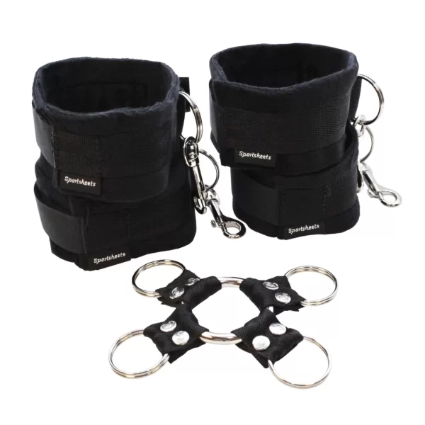 Sportsheets Hog Tie & Cuff Set - Zestaw do pozycji koÅ‚yskowej