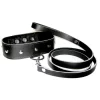 Sportsheets Leather Collar & Leash zestaw skorzany z miÄ™kkÄ… wyÅ›cioÅ‚kÄ…