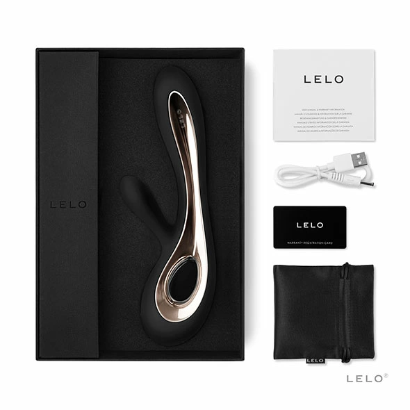 Waterproof - Anelma LELO Soraya 2 Black – Podwójne (króliczki)