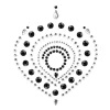 Bijoux Indiscrets Flamboyant Black & Silver Body Jewelry Set