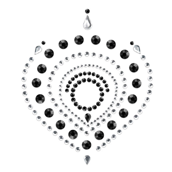 Bijoux Indiscrets Flamboyant Black & Silver Body Jewelry Set