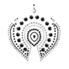 Bijoux Indiscrets Flamboyant Black & Silver Body Jewelry Set. Burlesque. See materials