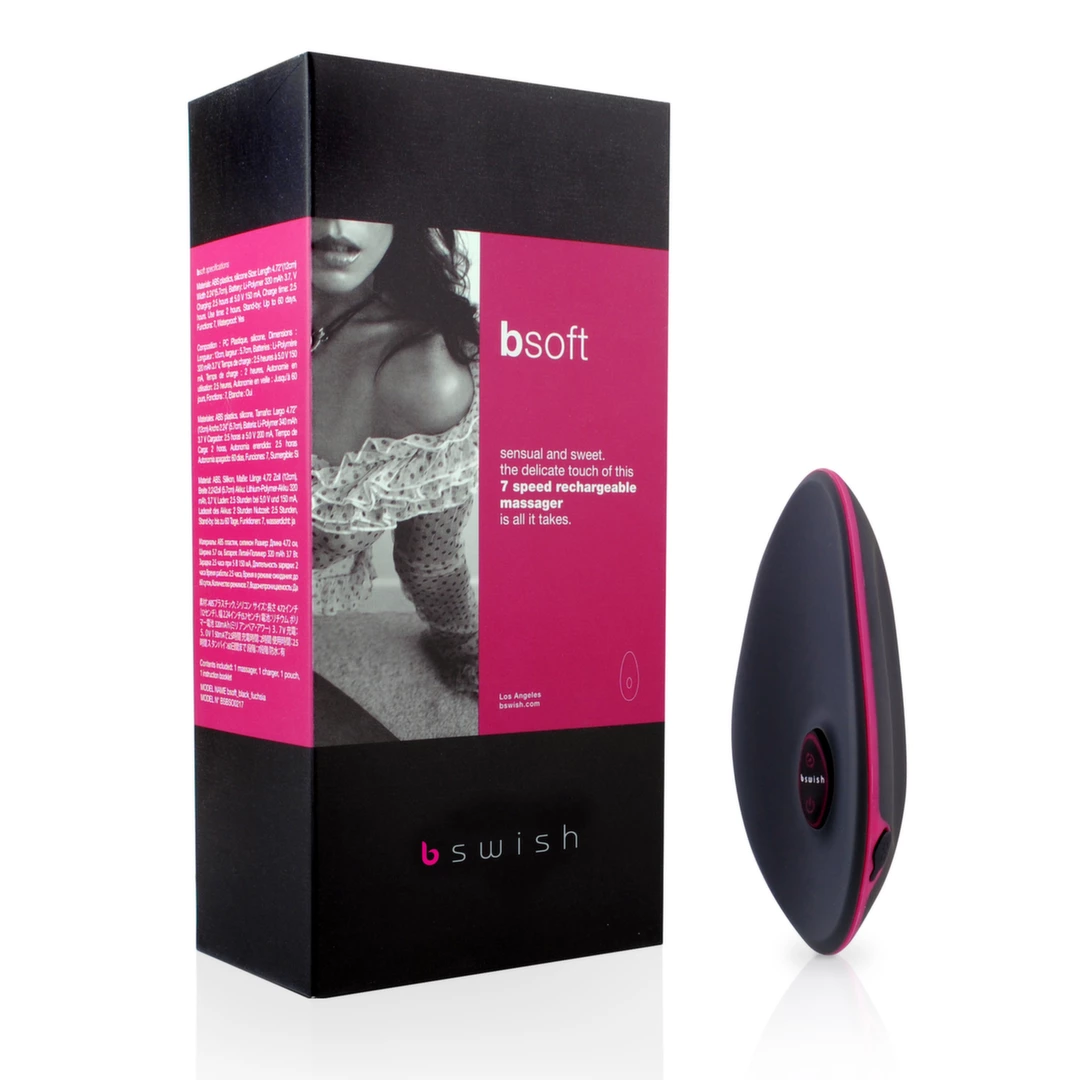 B Swish bSoft Premium Handheld Massager Black Magenta 7