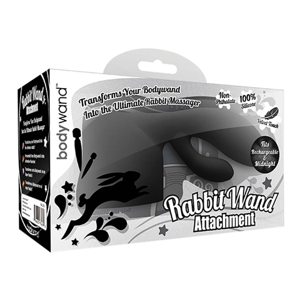 Bodywand Recharge Rabbit Attachment Black Silicone Accessory