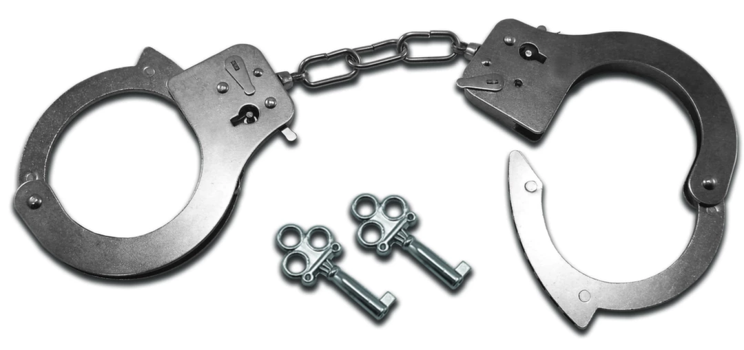S&M Metalowe Kajdanki z Kluczykami - Solidna Konstrukcja 85g