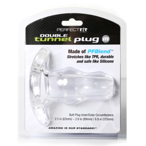 Perfect Fit Double Tunnel Plug Medium Clear - Zatyczka tunelowa Å›rednia
