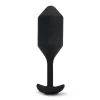 b-Vibe Snug Plug 4 Black - czarna wibrujÄ…ca wtyczka