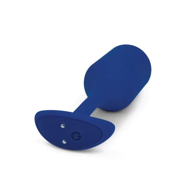Butt plug - Anelma b-Vibe Vibrating Snug Plug 4 Navy - Weighted Silicone Plug XL. Butt plug