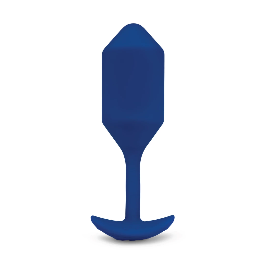 b-Vibe Vibrating Snug Plug 4 Navy - Weighted Silicone Plug XL - Anelma b-Vibe Vibrating Snug Plug 4 Navy - Weighted Silicone Plug XL