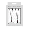 S&M Ruby Black Adjustable Nipple Clips with Decorative S&M Ruby Black Adjustable Nipple Clips with Decorative