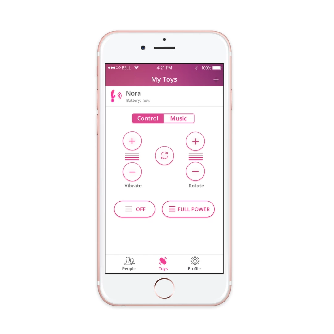 Lovense Nora Rotating Bluetooth Intimate Device Pink Medium
