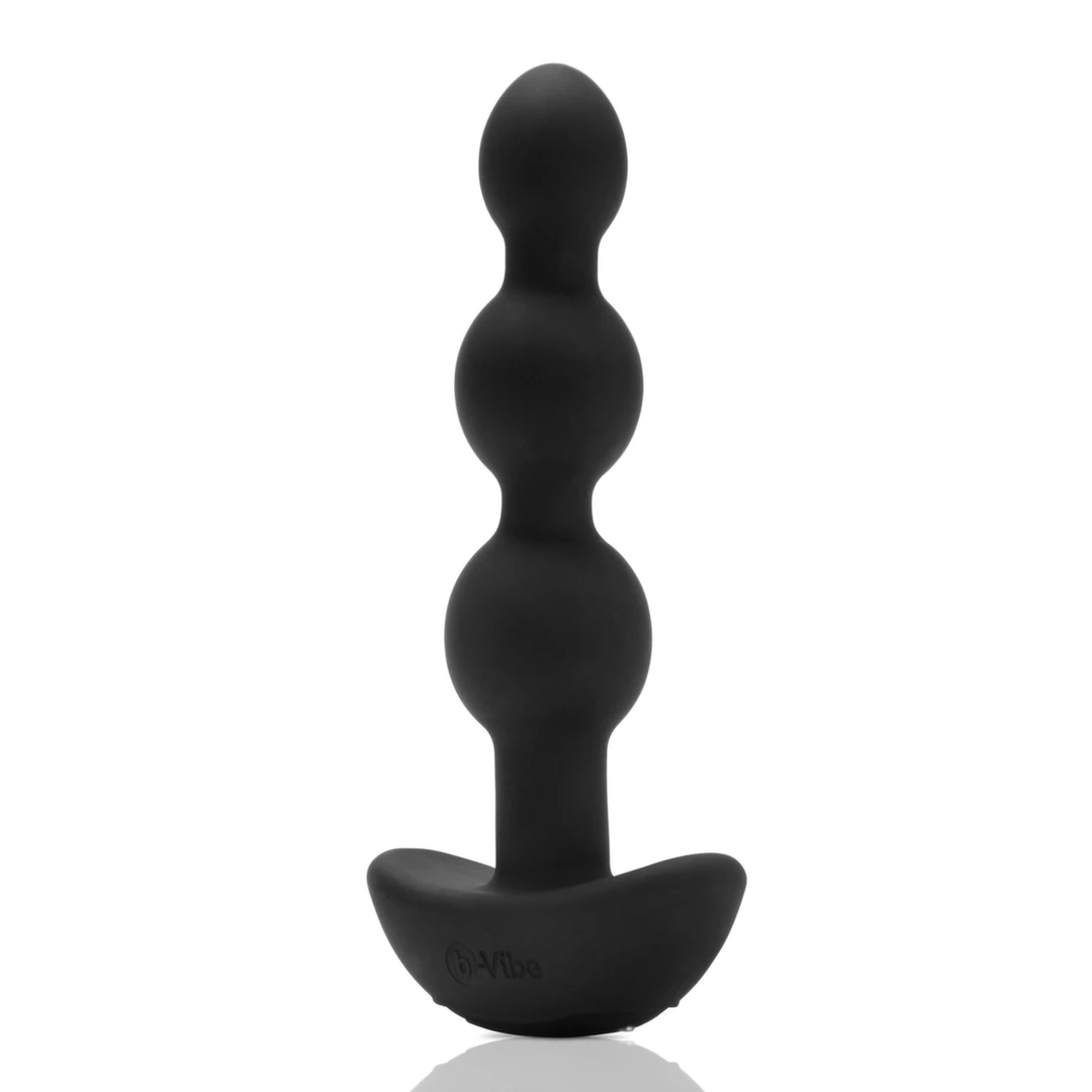 b-Vibe Triplet Vibrating Bead System Black Rechargeable 11.7cm