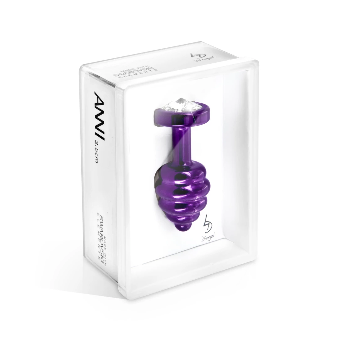 Diogol Ano Ribbed Purple 25 mm - aluminiowy korek dekoracyjny - Anelma Diogol Ano Ribbed Purple 25 mm - aluminiowy korek dekoracyjny