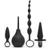 Fifty Shades of Grey Pleasure Overload 4-Piece Silicone Black Anal Kit