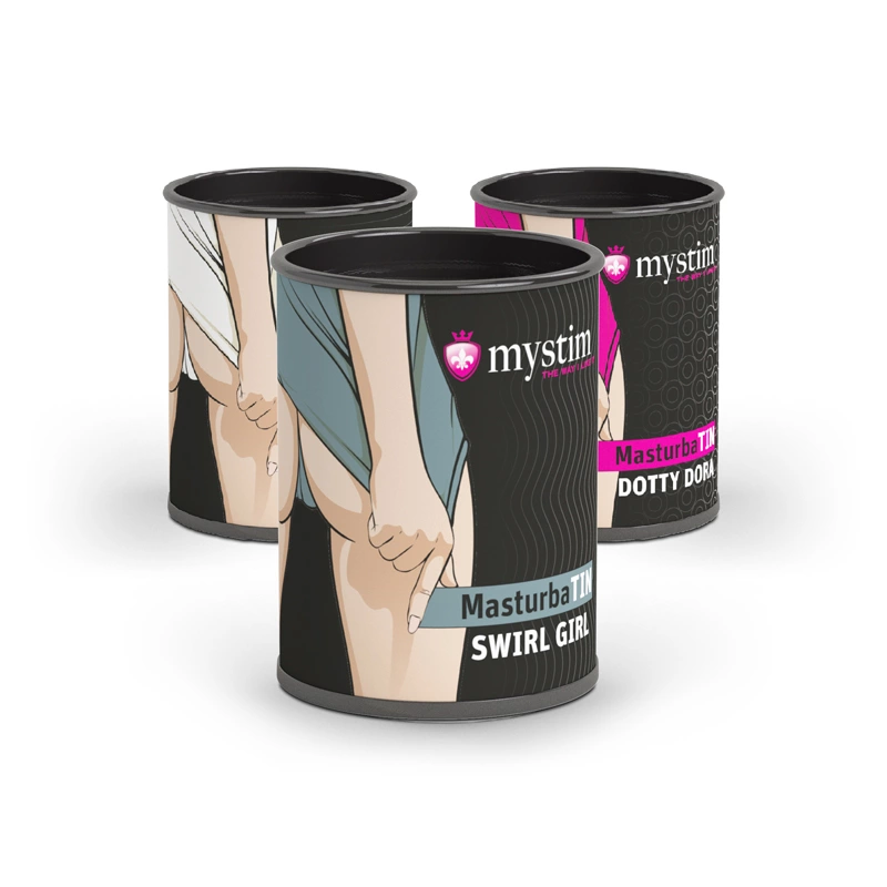 Mystim MasturbaTIN Swirl Girl Intimate Machine - Anelma White combines a spiral texture for comfortable