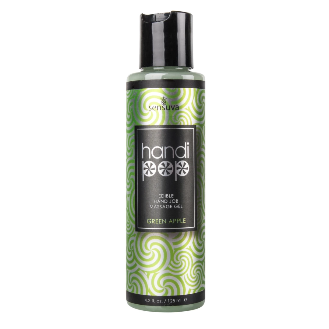 Sensuva Handipop Intimate Massage Gel Green Apple 125ml - Anelma Sensuva Handipop Intimate Massage Gel Green Apple 125ml