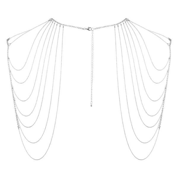 Bijoux Indiscrets Magnifique Silver Adjustable Shoulder Chain Jewelry - Anelma Bijoux Indiscrets Magnifique Silver Adjustable Shoulder Chain Jewelry