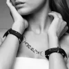Bijoux Indiscrets Maze Adjustable Vegan Slim Handcuffs Black
