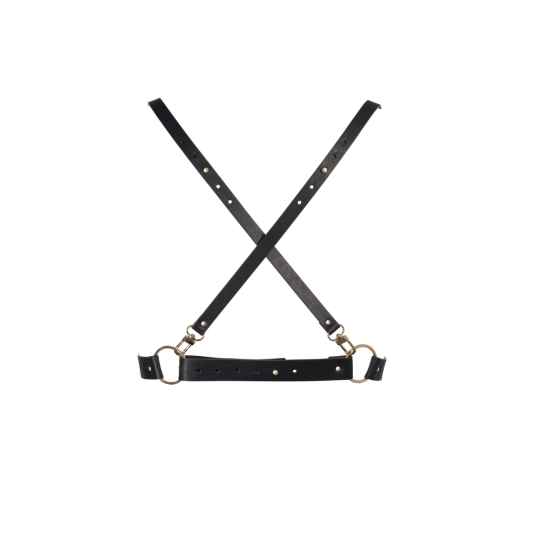 Bijoux Indiscrets Maze X Adjustable Vegan Harness Black