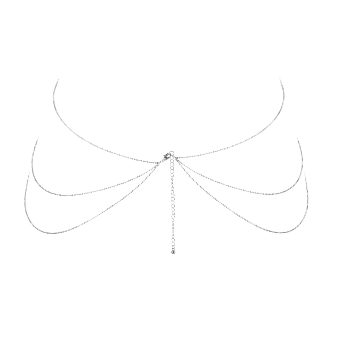 Bijoux Indiscrets Magnifique 8 Body Chain Silver - srebrny Å‚aÅ„cuszek ozdobny