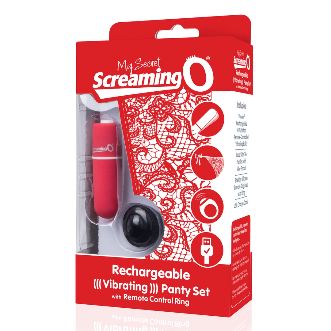 The Screaming O Charged Remote Panty System Red