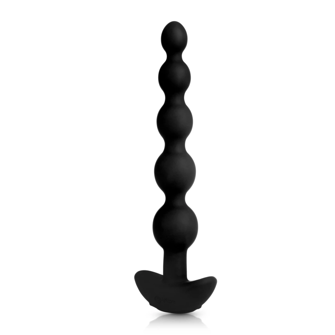 b-Vibe Cinco Black - Remote-Controlled Flexible Silicone Bead System