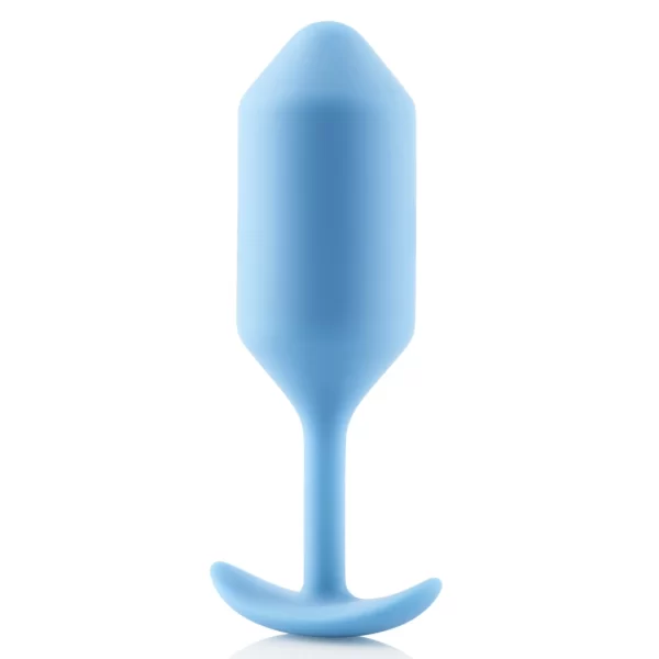 b-Vibe Snug Plug 3 Teal - silikonowy anatomiczny model z obciÄ…Å¼eniem 180g