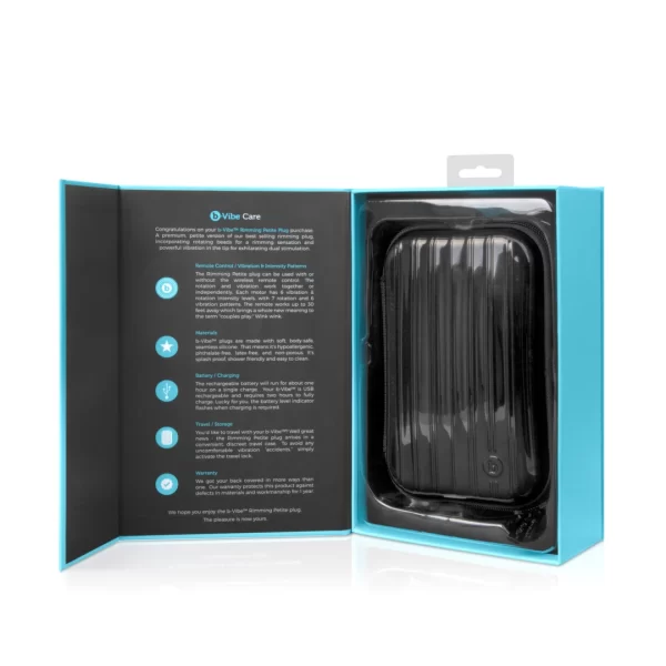 b-Vibe Rimming Petite Black Intimate Rotating Plug 12.5 cm