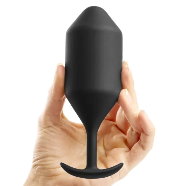b-Vibe Snug Plug 5 Black Weighted Silicone Intimate Plug