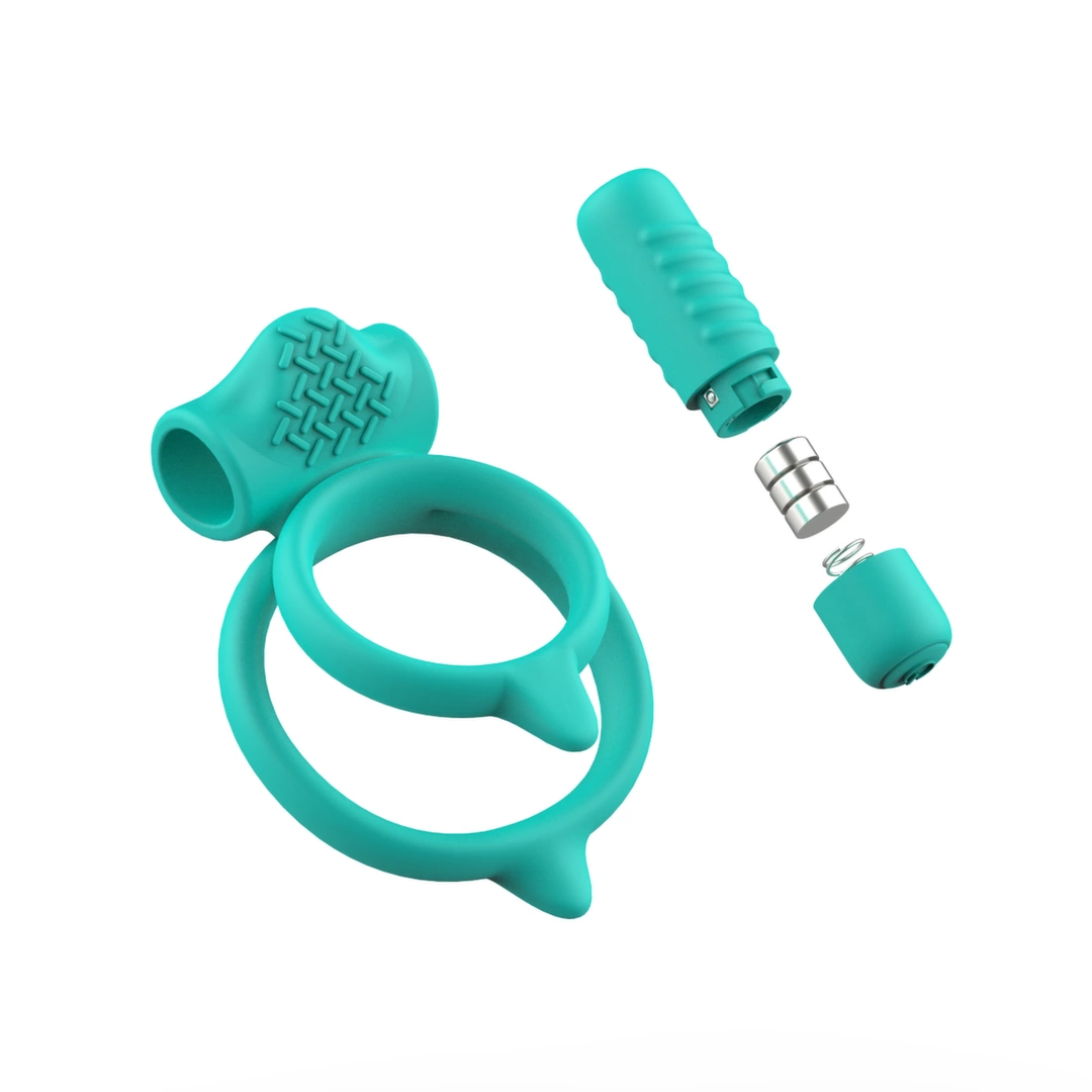 B Swish bcharmed Basic Plus Sea Foam - podwojny pierścień wibrujący silikonowy - Anelma eroticshop