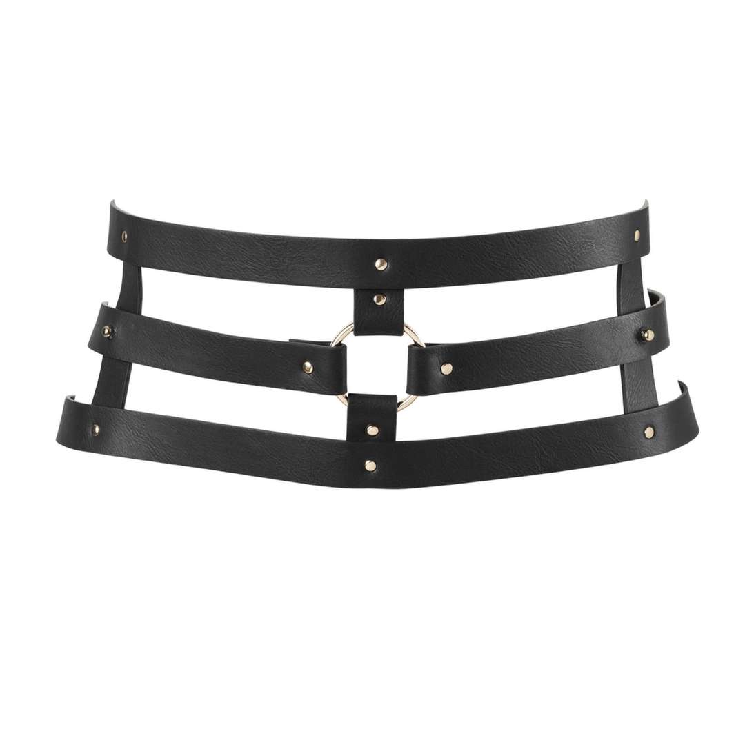 Bijoux Indiscrets Maze Wide Belt Vegan Black Adjustable Accessory Bijoux Indiscrets Maze Wide Belt Vegan Black Adjustable Accessory