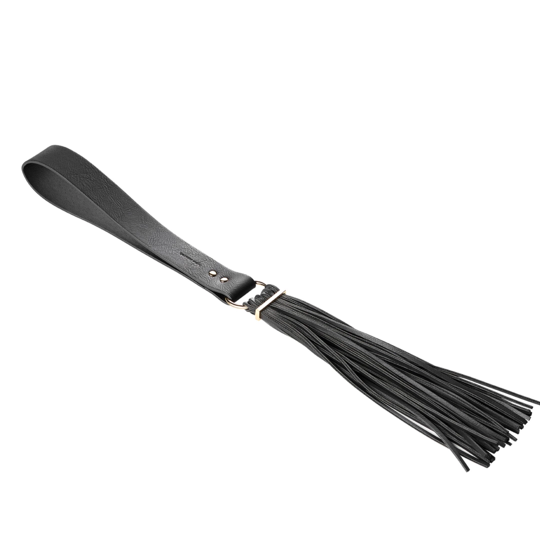 Bijoux Indiscrets Maze Tassel Flogger Black - czarny pejcz z frÄ™dzlami