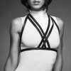 Bijoux Indiscrets Maze Halter Bra Harness Black - UprzÄ…Å¼ piersiowa