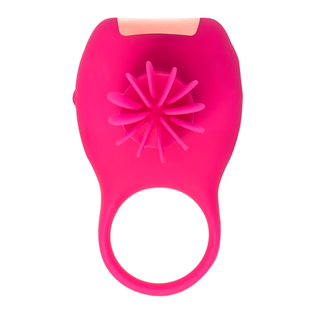 Tokyo Design Glamfit Rotating Stimulation Ring Cerise Silicone USB - Anelma sextoys