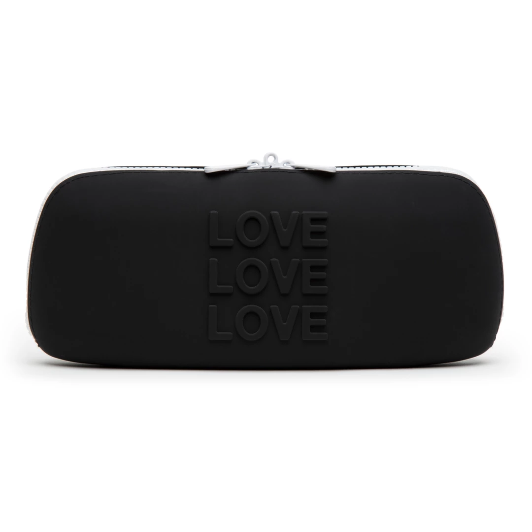 Happy Rabbit LOVE Storage Zip Bag Medium Black - Secure Silicone Case