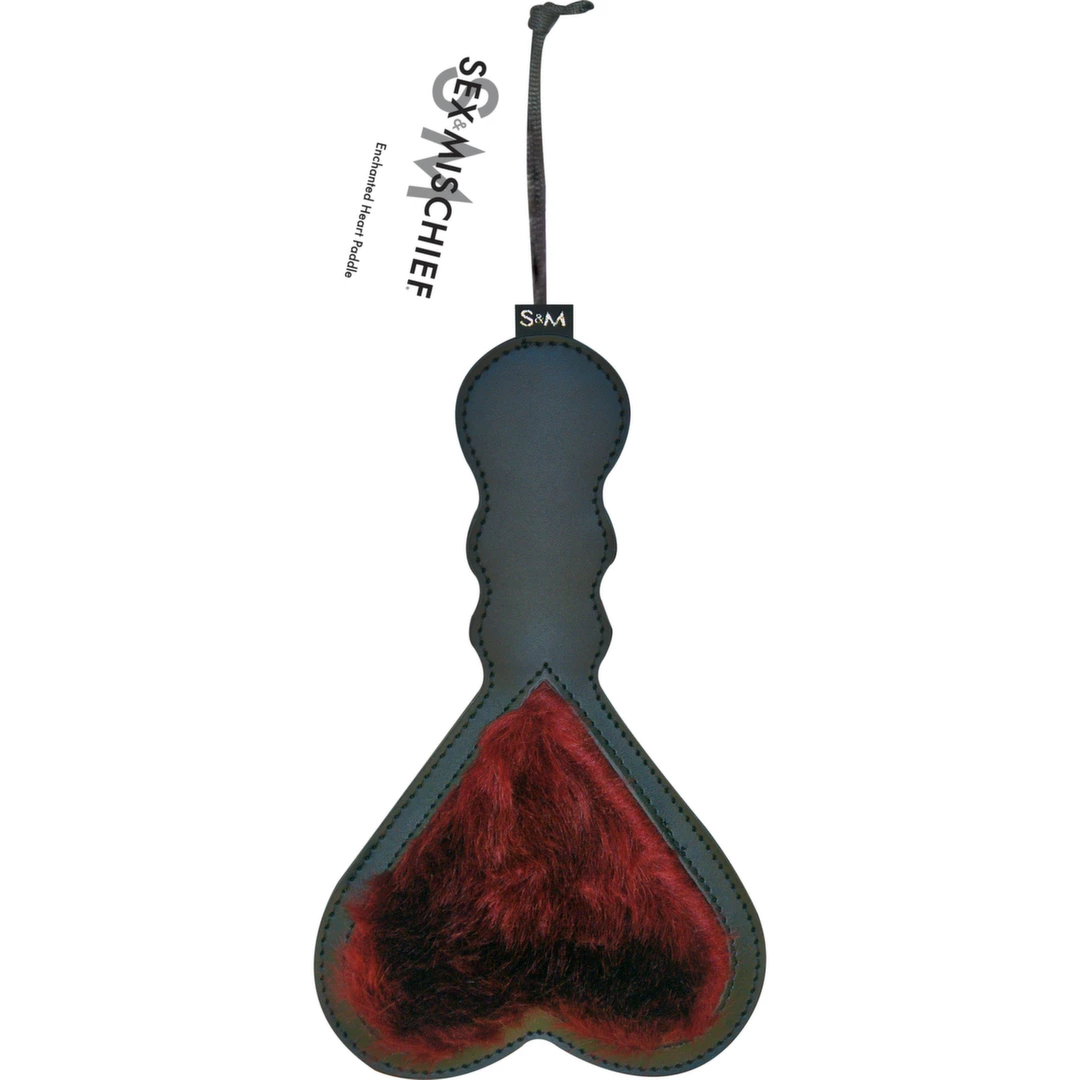 S&M Enchanted Heart Paddle Dual-Sided Vegan Burgundy 26cm S&M Enchanted Heart Paddle Dual-Sided Vegan Burgundy 26cm