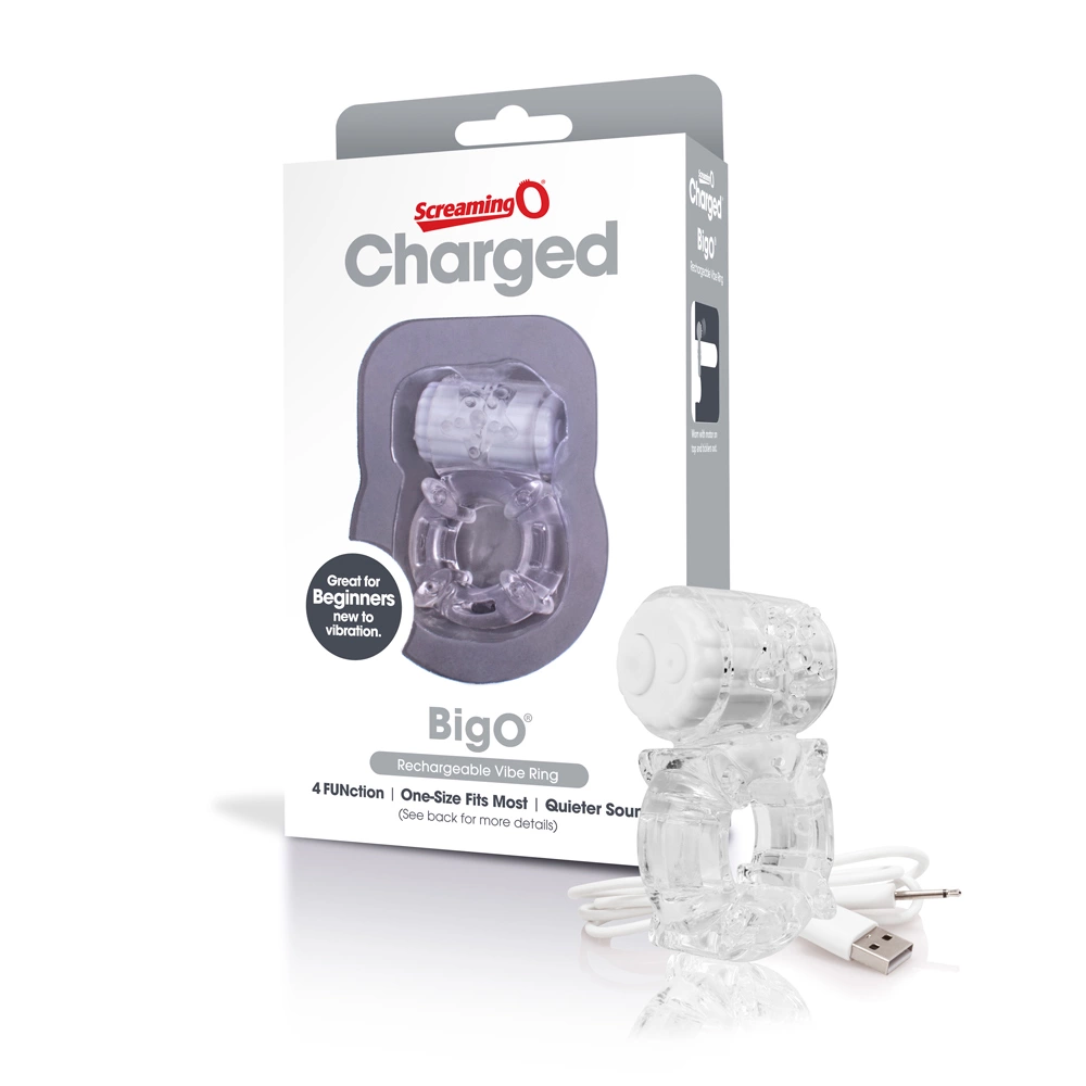 The Screaming O Charged Big O Rechargeable Ring Clear - Anelma sextoys